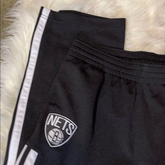 Adidas NBA Brooklyn Nets Track Pants Boys Large - Picture 7 of 16